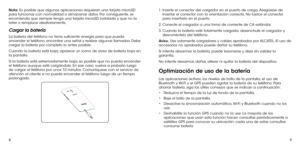 Page 12489
Nota: Es posible que algunas aplicaciones requieran una tarjeta microSD para funcionar con normalidad o almacenar datos. Por consiguiente, se recomienda que siempre tenga una tarjeta microSD instalada y que no la retire o remplace aleatoriamente.
Cargar la batería
La batería del teléfono no tiene suficiente energía para que pueda encender el teléfono, encontrar una señal y realizar algunas llamadas. Debe cargar la batería por completo lo antes posible.
Cuando la batería está baja, aparece un icono de...