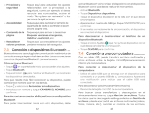 Page 1144243
00990015
Privacidad y 
seguridad T
r
seguridad, como por ejemplo si desea 
r
modo \223No quier
permisos de aplicaciones.
00990015 A T
la pan
de una p\341gina web
00990015 C
p\341gina T
Bloquear ven
Habilitar Ja, et
00990015 Restablecer 
valores prede T
pr
7. 
C ...Bluet
cor
con otr
C\363mo activar el Blue
0099001500490015
0015005A00630015 0061005600150065005600630015 0059005A0015003E0063005E0058005E00640015 0065005600670015005600580058005A0059005A00670015 00560015006100640015 0056005F006A00680069...