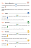 Page 5552
10.4 Voice Search ...................................
To access this function, touch  from Homescreen and then 
touch 
.
Voice Search allows you to record voice/sound for seconds/
hours.
10.5  Docs ....................................................
To access this function, touch  from Homescreen and 
then touch 
.
Docs allows you to open, edit, and save Word files.
10.6  Sheets .................................................
To access this function, touch  from Homescreen and 
then touch 
.
Docs...