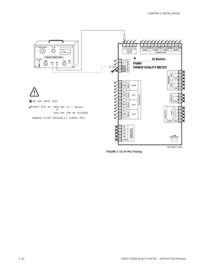 Page 502–20PQMII POWER QUALITY METER  – INSTRUCTION MANUAL
CHAPTER 2: INSTALLATION
FIGURE 2–15: Hi-Pot Testing
746702A1.CDR
5
PQMII
POWER QUALITY METER
GE Multilin 