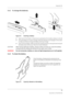 Page 189Frame for FM 47
Document no. M1187335-004
3.4.2 To change the batteries
Figure 14 Inserting a battery
(1)  Open the lid of the battery compartment located behind the handle by sliding it to the left.
(2)  Lift up the battery you want to change. Check the indicators and messages on the screen to make sure that you change  the battery with lower charge.
(3)  Push in the new battery. Make sure that the  charging indicator is facing forward and push 
the battery down all the way. Check the monitor...