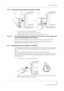 Page 31 System installation23
Document no. M1187317-009
3.3.6 Inserting and removing the parameter modules
1. Align the module with  the insertion guides 
2. Push the module into the monitor frame until it stops.
3. Pull the module outwards . Make sure not to drop it when it comes out.
WARNINGWhen detaching modules, be careful no t to drop them. Always support with 
one hand while pulling  out with the other.
NOTE: Only one E-PSM(P) module and one N-F(C)(REC) module can be attached to S/5 FM. 
NOTE: If you want...