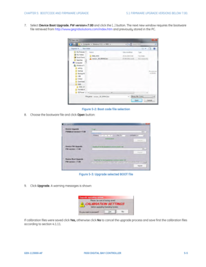 Page 143CHAPTER 5:  BOOTCODE AND FIRMWARE UPGRADE5.1 FIRMWARE UPGRADE VERSIONS BELOW 7.00.
GEK-113000-AFF650 DIGITAL BAY CONTROLLER 5-5
7. Select Device Boot Upgrade. FW version