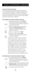 Page 2525
 Uso \fe su Control Remoto, continuación
Función \fe Volumen Principal
La función de volumen principal le\c permite selecciona\cr 
un único dispositivo (televisor o receptor de audio) qu\ce el 
control de volumen siempre controlará. Por ejemplo, el 
control remoto puede estar e\cn el modo de TV mientras que 
los botones de volumen controlan el volumen del receptor 
de audio en lugar del\c de  su televisor. 
Para Habilitar la F\Cunción \fe Volumen Principal
1. Mantenga presionado el botón SETUP 
\fasta...