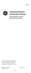 Page 4444
Jasco Products Company
10 \bast Memorial Ro\cad 
Okla\foma City, OK  \c73114
Made in C\fina                   \c            
24912-10/11
Hec\fo en C\fina
Universal Remote 
Instruction Manual
Control Remoto Universal
Manual \fe Instrucciones
24912 