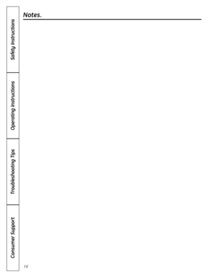 Page 1616
Operating Instructions
Safety Instructions
Consumer Support
Troubleshooting Tips
Notes. 