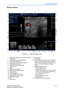 Page 21Console Overview
LOGIQ E9 User Guide 1-11
Direction 5180302-100 Rev. 1
Monitor Display
 Figure 1-7. Monitor Display Tour
1.  Institution/Hospital Name, Date, Time, Operator 
Identification.
2.  Patient Name, Patient Identification.
3. Power Output Readout
4.  GE Symbol: Probe Orientation Marker.
5. Worksheet/Direct Report 
6. Measurement Summary Window.
7. Gray/Color Bar.
8. Image.
9. Measurement Calipers.
10. Measurement Results Window. 
11. Image Preview.
12. Image Clipboard.
13.  Probe Identifier....