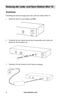 Page 54www.aleratec.com4
Nutzung der Lade- und Sync-Station Mini 10
Anschluss
Einrichtung der Stromversorgung der Lade- und Sync-Station Mini 10.
1. Stellen Sie den Ein-/Aus-Schalter auf OFF.
 
 
 
2. Verbinden Sie das Netzteil mit der dem Netzanschluss des Geräts und 
drehen Sie den Anschluss fest.  
 
 
 
 
 
 
 
 
 
3. Verbinden Sie das Netzteil mit der Stromversorgung.
 
 
   