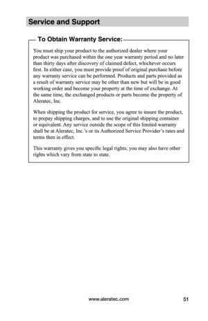 Page 57www.aleratec.com51  