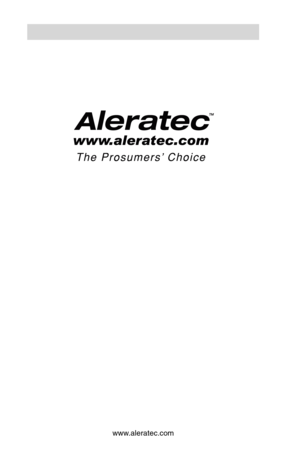 Page 2www.aleratec.com 