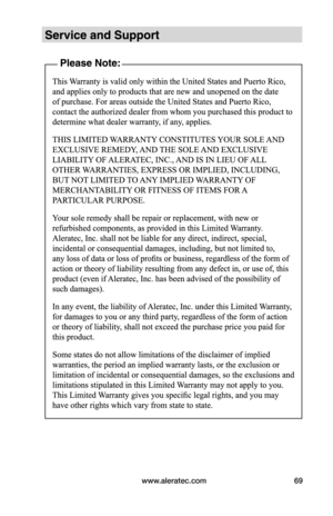 Page 75www.aleratec.com69  