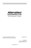Page 82Document Number: 260202_UG_\fNG_Rev. \b  Copyright © 2011
Specifications subj\Gect to change with\Gout notice. 
 
\bleratec, Inc.
9851 Owensmouth \bvenue
Chatsworth, C\b 91311 \GU.S.\b.
www.aleratec.com
:  