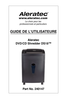 Page 13GUIDE DE L’UTILISATEURE
Aleratec
DVD\fCD Shredder DS\b8™\V
Part No. 240\b47
GUIDE L’IT SAIRUlI\V
TA eUllL rrURlIUaI\VTtAaLDSRLUAl  