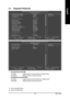 Page 35BIOS Setup - 35 -
English2-3 Integrated Peripherals
CMOS Setup Utility-Copyright (C) 1984-2004 Award Software
Integrated Peripherals
On-Chip Primary PCI IDE [Enabled]
On-Chip Secondary PCI IDE [Enabled]
On-Chip SATA[Auto]
x SATA Port0 configure as SATA Port0
SATA Port1 configure as SATA Port1
USB Controller[Enabled]
USB 2.0 Controller[Enabled]
USB Keyboard Support[Disabled]
USB Mouse Support[Disabled]
AC97 Audio[Auto]
Onboard H/W LAN 12[Enabled]
Onboard LAN Boot ROM 12[Disabled]
Onboard Serial Port 1...