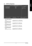 Page 41BIOS Setup - 41 -
English2-5 PnP/PCI Configurations
PCI 1/5 IRQ Assignment
Auto Auto assign IRQ to PCI 1/5. (Default value)
3,4,5,7,9,10,11,12,14,15 Set IRQ 3,4,5,7,9,10,11,12,14,15 to PCI 1/5.
PCI 2 IRQ Assignment
Auto Auto assign IRQ to PCI 2. (Default value)
3,4,5,7,9,10,11,12,14,15 Set IRQ 3,4,5,7,9,10,11,12,14,15 to PCI 2.
PCI 3 IRQ Assignment
Auto Auto assign IRQ to PCI 3. (Default value)
3,4,5,7,9,10,11,12,14,15 Set IRQ 3,4,5,7,9,10,11,12,14,15 to PCI 3.
PCI 4 IRQ Assignment
Auto Auto assign IRQ...