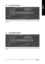 Page 45BIOS Setup - 45 -
English2-8 Load Fail-Safe Defaults
Fail-Safe defaults contain the most appropriate values of the system parameters that allow minimum system
performance.
CMOS Setup Utility-Copyright (C) 1984-2004 Award Software
`Standard CMOS Features
`Advanced BIOS Features
`Integrated Peripherals
`Power Management Setup
`PnP/PCI Configurations
`PC Health Status
`Frequency/Voltage Control
ESC: QuitKLJI: Select Item
F8: Q-Flash F10: Save & Exit Setup
Load Fail-Safe Defaults
Load Fail-Safe Defaults
Load...