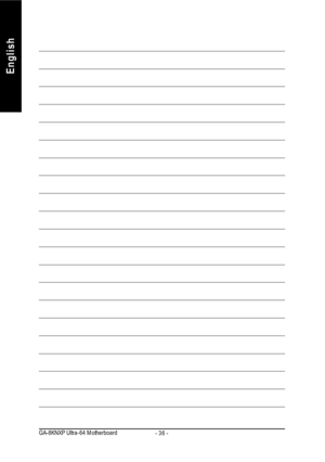 Page 40- 36 - GA-8KNXP Ultra-64 MotherboardEnglish 