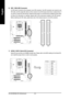 Page 20GA-K8VM800M(-RH) Motherboard - 20 -
English
6) IDE1 / IDE2 (IDE Connector)
An IDE device connects to the computer via an IDE connector. One IDE connector can connect to one
IDE cable, and the single IDE cable can then connect to two IDE devices (hard drive or optical drive). If
you wish to connect two IDE devices, please set the jumper on one IDE device as Master and the other
as Slave (for information on settings, please refer to the instructions located on the IDE device).
Before attaching the IDE...