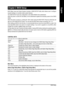 Page 27BIOS Setup - 27 -
English
BIOS (Basic Input and Output System) includes a CMOS SETUP utility which allows user to configure
required settings or to activate certain system features.
The CMOS SETUP saves the configuration in the CMOS SRAM of the motherboard.
When the power is turned off, the battery on the motherboard supplies the necessary power to the CMOS
SRAM.
When the power is turned on, pushing the  button during the BIOS POST (Power-On Self Test) will
take you to the CMOS SETUP screen. You can...