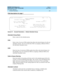 Page 565DEFINITY ECS Release 8.2
Administrator’s Guide  555-233-506  Issue 1
April 2000
Screen reference 
541 Console Parameters 
17
Field descriptions for page 1
Screen 57. Console Parameters — Default Attendant Group
Attendant Group Name
Enter a name for the attendant group. 
COS
Enter a class of service (COS) number that reflects the desired features for all your 
attendant consoles. You can override this COS, by assigning a different COS on 
the individual Attendant screen.
COR
Enter the class of restriction...