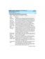 Page 232Technical Specifications 
222 Additional Hardware to Use Features 
DEFINITY Enterprise Communications Server Release 8.2
System Description  555-233-200  Issue 1
April 2000
Recorded 
Announcement
(Announce-
ments are pro-
vided by a port 
on an analog line 
circuit pack, a 
port on an auxil-
iary trunk circuit 
pack, or an inte-
grated 
announcement 
circuit pack) All except R8r: each analog announcement has announcement 
equipment, such as a unit configured with an analog interface, and 1 
port on an...