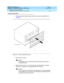 Page 142DEFINITY ECS Release 8.2
Upgrades and Additions for R8.2si  555-233-122  Issue 1
April 2000
Adding or Removing Hardware 
6-8 Installing Fiber Optic Cable Pass-Thru Kit (SCC) 
6
Cabinet Preparation
1. Remove the 2 perforated metal panels from the rear of the cabinet. See 
Figure 6-2
.
Figure 6-2. Remove the Rear Panels
2. Remove the front door.
NOTE:
Administration may be required before removing the circuit pack in 
the following step.
3. Determine which slot (1 or 2) will contain the new fiber optic...