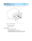 Page 151DEFINITY ECS Release 8.2
Upgrades and Additions for R8.2si  555-233-122  Issue 1
April 2000
Adding or Removing Hardware 
6-17 Installing Fiber Optic Cable Pass-Thru Kit (SCC) 
6
Figure 6-11. Install the Rear Panels
15. Replace the front cover panel.
16. Discard the pass-thru tool.
Test the Installation
1. Log into the management terminal.
2. Administer the system by referring to the ATM section.
3. Type list configuration all and press 
En t e r to determine if the new circuit 
pack appears in the...