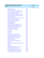 Page 12DEFINITY Enterprise Communications Server Release 6
Maintenance for R6r Volumes 1 & 2  555-230-126  Issue 2
January 1998
Contents 
Page xii  
nERR-LOG (Error Log)9-604
nETR-PT (Enhanced Tone  Receiver Port)9-605
nEXP-INTF  (Expansion Interface Circuit Pack)9-611
nEXP-PN (Expansion Port Network)9-669
nEXT-DEV ADMIN? N (External Device Alarm)9-675
nEXT-DEV ADMIN? Y  (External Device Alarm)9-679
nFIBER-LK (Fiber Link)9-682
nGPTD-PT (General Purpose Tone Detector Port)9-721
nH-ADAPTR (MSS Host Adapter)9-726...