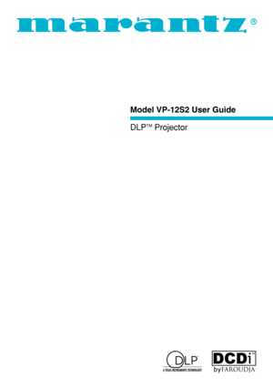 Page 1R
Model VP-12S2 User Guide
DLP
TMProjector 