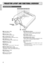 Page 8ENGLISH
4
Front and Top View
3
2
1
13
976510411128
IR sensor Projection
Lens
qFocus ring (P.10)
Adjust the picture focus.
wZoom ring (P.10)
Adjust the size of the projected image.
eLens Shift knob (P.10)
Manually adjust the position of the image vertically.
rPOWER key (P.16)
Press to turn the projector ON or STANDBY mode. 
tMENU key (P.21)
Display the on-screen menu.
yENTER key
Confirm Reset All, Reset Lamp Life, New Lamp?.
uINPUT SELECT key (P.16)
When the key is pressed, the unit toggles between...