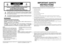 Page 2The lightning flash with arrowhead symbol within an equilateral triangle is
intended to alert the user to the presence of uninsulated “dangerous voltage”
within the product’s enclosure that may be of sufficient magnitude to constitute a
risk of electric shock to persons.
The exclamation point within an equilateral triangle is intended to alert the user
to the presence of important operating and maintenance (servicing) instructions
in the literature accompanying the product.
CAUTION
RISK OF ELECTRIC...