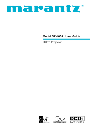 Page 1Model  VP-10S1 User Guide
DLP
TMProjector 