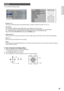 Page 3531
ENGLISH
You can make the following settings.
–Keystone V / H
Corrects the trapezoidal shape of the projected image. (For details, “Keystone Correction” 
pg. 19.)
–Auto Adjust
Use this mode for RGB input when RGB System on the System menu is set to “Auto”.
Yes : The Picture Shift V/H, vertical/horizontal resolution and Phase of the RGB signal are set automatically.
No : Disables automatic image adjustment. Set Picture Shift V/H, Size V/H and Phase yourself.
Select “Yes” with the 
1and 2buttons and...