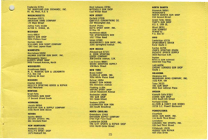 Page 15
frederic21701

THEMA~YlANDCUNEXCHANCE,INC.
Rt.40,West,R.D.5
MASSACHUS£TT$
Wareham02571
AMERICANARMSCOMPANY
172MainStreet
A$hle)
falls01222

ALTONS.OIMAN,JR.
MICHIUN

lonia
48816
DAVESCUNSNDP
3994PottersRoad

Davison48423

WILLIAMSCUNSIGHTCOMPANY
7391
E.8stL.ap!!!!r
Road
MINNESOTA
Morristown
55052
AHlMAN
CUSTOM
GUN
SHOP.INC.
Minneapolis
55412

LLOYDSSPORTSHOP
34~FremontAvenue.
North

MISSISSIPPI

Brookhhl!n39601

M.E.McB~IDECUN&LOCKSMITH
P.D.80.723
Hiehw.y
84
East

MISSOURI
Clayton63105
K£LlEYS...