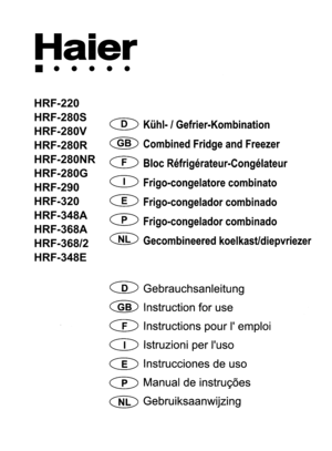 Page 1HRF-220
HRF-280S
HRF-280V
HRF-280R
HRF-280NR
HRF-280G
HRF-290
HRF-320
HRF-348A
HRF-368A
HRF-368/2
HRF-348E 