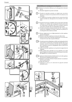 Page 5417
Français
6
E
7
F
B
8
F
9
C
6B
6A
7A
10
C
11
C
10B
10C
8A
10A
8B
7B
9A
9B
9C
11A
CLICK!
11D
11C
11B
CL
ICK!
1C11D
  Réversibilité porte: montage porte du côté gauche
 
3FQMBDFSMBDIBSOJ