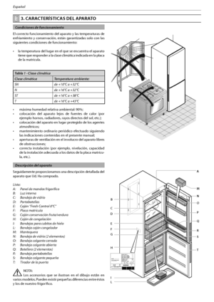 Page 763
Español
  Condiciones de funcionamiento
&MDPSSFDUPGVODJPOBNJFOUPEFMBQBSBUPZMBTUFNQFSBUVSBTEF
FOGSJBNJFOUP Z DPOTFSWBDJ