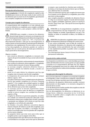 Page 8613
Español
 Consejos para la conservación de los alimentos: CONGELADOR
Descripción de las funciones
4