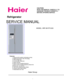 Page 11 
 
 
 
 
 
 
 
 
 
 
 
 
 
 
 
 
 
 
 
 
 
 
 
 
 
 
 
 
 
 
 
 
 
 
 
 
 
 
 
 
  
 
 
 
 
 
 
 
 
 
 
 
CAUTION                                             
READ THIS MANUAL CAREFULLY TO 
DIAGNOSE TROUBLE CORRECTLY 
BEFORE OFFERING SERVICE .                  
Refrigerator 
SERVICE MANUAL 
Features:  
1. Spacercraft insulation technology saving  
2. Digital temperature with VFD disply  
3. full-out fridge tray 
4. Ice and water dispenser  
5. Super freezing 
6. Direct current vairable-frequency 
7....