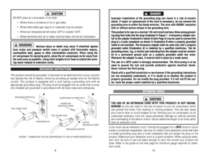 Page 6I Im
mp
pr
ro
op
pe
er
r 
 i
in
ns
st
ta
al
ll
la
at
ti
io
on
n 
 o
of
f 
 t
th
he
e 
 g
gr
ro
ou
un
nd
di
in
ng
g 
 p
pl
lu
ug
g 
 c
ca
an
n 
 r
re
es
su
ul
lt
t 
 i
in
n 
 a
a 
 r
ri
is
sk
k 
 o
of
f 
 e
el
le
ec
ct
tr
ri
ic
c
s sh
ho
oc
ck
k.
. 
 I
If
f 
 r
re
ep
pa
ai
ir
r 
 o
or
r 
 r
re
ep
pl
la
ac
ce
em
me
en
nt
t 
 o
of
f 
 t
th
he
e 
 c
co
or
rd
d 
 i
is
s 
 n
ne
ec
ce
es
ss
sa
ar
ry
y,
, 
 d
do
o 
 n
no
ot
t 
 c
co
on
nn
ne
ec
ct
t 
 t
th
he
e
g gr
ro
ou
un
nd
di
in
ng
g 
 w
wi
ir
re
e 
 t
to
o...