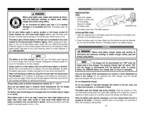 Page 17B BA
AT
TT
TE
ER
RY
Y
B Be
ef
fo
or
re
e 
 u
us
si
in
ng
g 
 b
ba
at
tt
te
er
ry
y 
 p
pa
ac
ck
k,
, 
 p
pl
le
ea
as
se
e 
 r
re
ea
ad
d 
 c
ca
ar
re
ef
fu
ul
ll
ly
y 
 a
al
ll
l 
 i
in
ns
st
tr
ru
uc
c-
-
t ti
io
on
ns
s 
 a
an
nd
d 
 c
ca
au
ut
ti
io
on
na
ar
ry
ym
ma
ar
rk
ki
in
ng
gs
s 
 o
on
n 
 b
ba
at
tt
te
er
ry
y 
 p
pa
ac
ck
k,
, 
 b
ba
at
tt
te
er
ry
y
c ch
ha
ar
rg
ge
er
r 
 a
an
nd
d 
 p
pr
ro
od
du
uc
ct
t 
 u
us
si
in
ng
g 
 b
ba
at
tt
te
er
ry
y.
.
D Do
o 
 n
no
ot
t 
 i
in
nc
ci
in
ne...