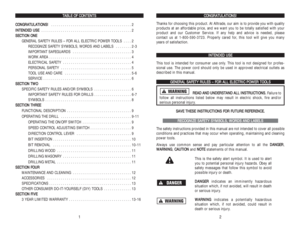 Page 2C CO
ON
NG
GR
RA
AT
TU
UL
LA
AT
TI
IO
ON
NS
S!
!
Thanks for choosing this product. At Alltrade, our aim is to provide you with quality
products at an affordable price, and we want you to be totally satisfied with your
product and our Customer Service. If any help and advice is needed, please 
contact us at 1-800-590-3723. Properly cared for, this tool will give you many 
years of satisfaction.
I IN
NT
TE
EN
ND
DE
ED
D 
 U
US
SE
E
This tool is intended for consumer use only. This tool is not designed for...