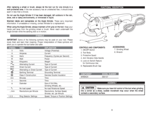 Page 5F FU
UN
NC
CT
TI
IO
ON
NA
AL
L 
 D
DE
ES
SC
CR
RI
IP
PT
TI
IO
ON
N
C
CO
ON
NT
TR
RO
OL
LS
S 
 A
AN
ND
D 
 C
CO
OM
MP
PO
ON
NE
EN
NT
TS
S:
:
1. ON/OFF Switch
2. Tool Body
3. Protective Guard
4. Anti Vibration Side Handle
5. Lock-on Switch Feature 
for Continuous Use
6. Replaceable Brush CapC CO
OM
MP
PO
ON
NE
EN
NT
TM
MO
OD
DE
EL
L 
 N
NU
UM
MB
BE
ER
RWRENCH 690157
A
AS
SS
SE
EM
MB
BL
LY
Y
M
Ma
ak
ke
e 
 s
su
ur
re
e 
 y
yo
ou
u 
 h
ha
av
ve
e 
 f
fu
ul
ll
l 
 c
co
on
nt
tr
ro
ol
l 
 o
of
f 
 t
th
he
e...