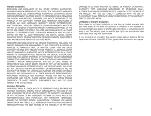 Page 10DAMAGES. IN NO EVENT, WHETHER AS A RESULT OF A BREACH OF CONTRACT,
WARRANTY, TORT (INCLUDING NEGLIGENCE) OR OTHERWISE, SHALL 
ALLTRADE’S AND/OR ITS REPRESENTATIVE(S)’ LIABILITY EXCEED THE PRICE OF
THE PRODUCT. ANY AND ALL LIABILITY CONNECTED WITH THE USE OF 
THIS PRODUCT SHALL TERMINATE UPON THE EXPIRATION OF THE WARRANTY
PERIODS SPECIFIED ABOVE.
L Li
im
mi
it
ta
at
ti
io
on
ns
s 
 o
on
n 
 W
Wa
ar
rr
ra
an
nt
ty
y 
 D
Di
is
sc
cl
la
ai
im
me
er
rs
s 
 
Some states do not allow limitations on how long an...