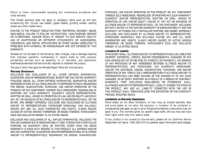 Page 10PURCHASE, USE AND/OR OPERATION OF THE PRODUCT OR ANY COMPONENT
THEREOF SOLD HEREUNDER, REGARDLESS OF WHETHER ANY SUCH WARRANTY,
GUARANTY AND/OR REPRESENTATION, WRITTEN OR ORAL, ARISES BY 
OPERATION OF LAW AND/OR EQUITY AND/OR BY ANY ACT OR OMISSION OF
ALLTRADE AND/OR ITS REPRESENTATIVE(S), OR THE PURCHASER, INCLUDING
BUT NOT LIMITED TO THE IMPLIED WARRANTY OF MERCHANTABILITY AND THE
WARRANTY OF FITNESS FOR A PARTICULAR PURPOSE, ARE HEREBY EXPRESSLY
EXCLUDED AND DISCLAIMED BY ALLTRADE AND/OR ITS...