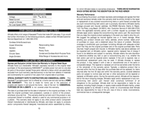 Page 9for which Alltrade makes no warranties whatsoever.T TH
HE
ER
RE
E 
 A
AR
RE
E 
 N
NO
O 
 W
WA
AR
RR
RA
AN
NT
TI
IE
ES
S
W WH
HI
IC
CH
H 
 E
EX
XT
TE
EN
ND
D 
 B
BE
EY
YO
ON
ND
D 
 T
TH
HE
E 
 D
DE
ES
SC
CR
RI
IP
PT
TI
IO
ON
N 
 O
ON
N 
 T
TH
HE
E 
 F
FA
AC
CE
E 
 H
HE
ER
RE
EO
OF
F.
.
W Wa
ar
rr
ra
an
nt
ty
y 
 P
Pe
er
rf
fo
or
rm
ma
an
nc
ce
e 
 
By purchasing the product, purchaser expressly acknowledges and agrees that their
sole and exclusive remedy under this warranty shall be strictly limited to...