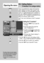 Page 54Various TV standards for picture and sound are
used in different countries. If the wrong TV stan-
dard is selected, you will not be able to hear the
sound, or it will be distorted. The TV standard L
also uses a different standard for transmission of
the picture. The TV standard must therefore be set
before you execute a station search.
The TV set is set in the factory to the TV standard
B/G.
Setting the TV standard 2)
• Press the MENU key to open the
TV menu.
• Press the red key ® to open the
menu...