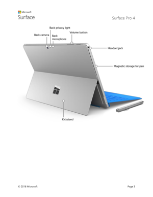 Page 8 Surface Pro 4 
 
© 2016 Microsoft  Page 3 
  