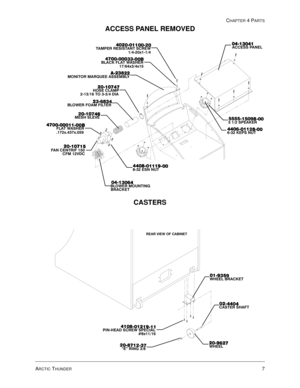 Page 67CHAPTER 4 PARTS
ARCTIC THUNDER7
ACCESS PANEL REMOVED
CASTERS
7$03(5 5(6,67$17 6&5(:





$&&(66 3$1(/



[
%/$&. )/$7 :$6+(5






%
%
[[
021,725 0$548(( $66(0%/<
$
$


 .(36 187






  63($.(5





 (61 187






)$1 &(175,) 





)/$7 :$6+(5





%
%
[[...