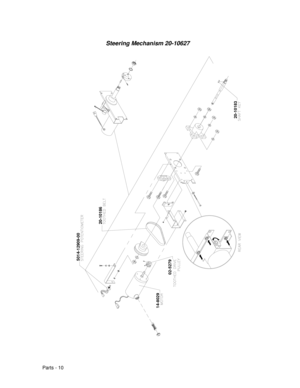 Page 70Parts - 10
Steering Mechanism 20-10627
20-10186
5014-12909-00
02-5279
20-10183
14-8029 